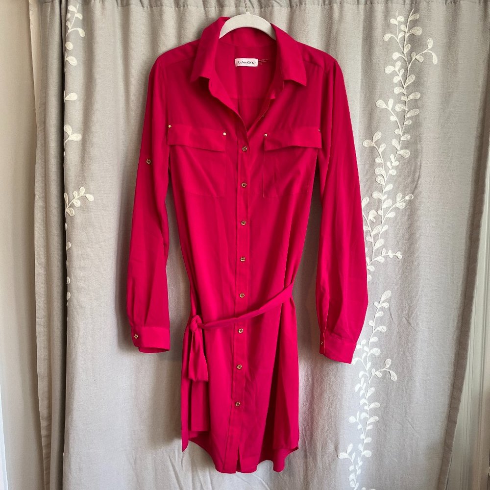 Calvin Klein Pink Shirtdress